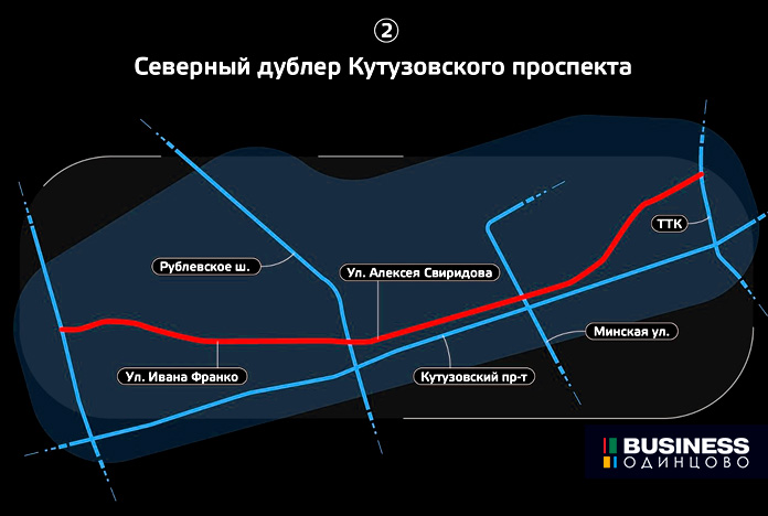 Северный дублер кутузовского проспекта карта