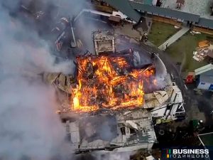 Пожар в отеле "Усадьба Ромашково" в Одинцово