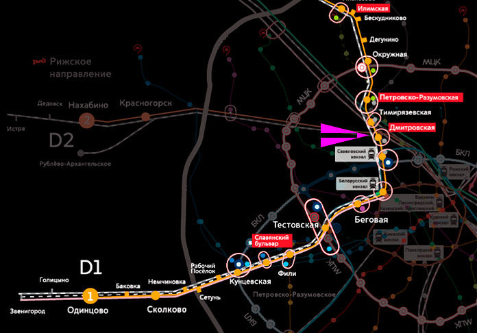 Метро сколково на схеме