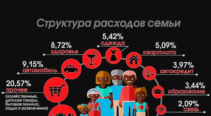 5 выплат на детей, которые изменятся с 2021 года Структура расходов семьи