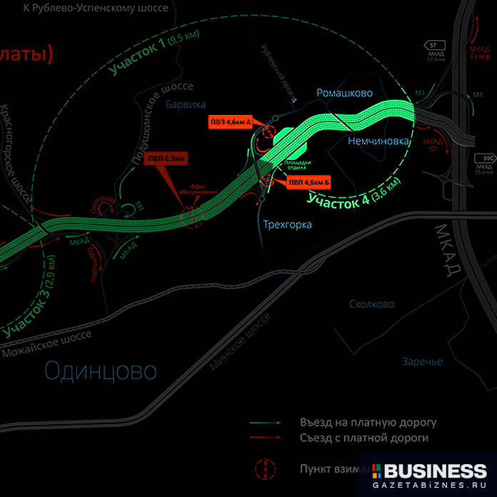 4-й участок платной дороги Северный обход Одинцово 4-й участок платной дороги Северный обход Одинцово