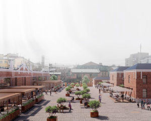 Новый фудмолл "Депо" на Новорязанской улице рядом с Казанским вокзалом