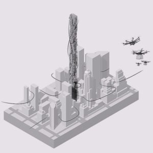 Концепт небоскреба-улья для дронов