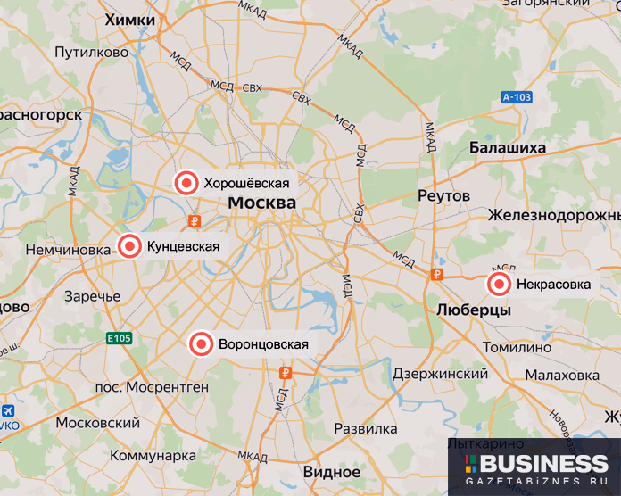 Станции метро Москвы: Хорошевская, Кунцевская, Некрасовка, Воронцовская