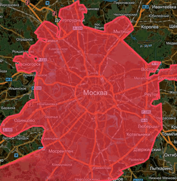 Не официальная карта расширения Москвы на территории Московской области