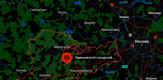 Одинцовский округ на карте Московской области