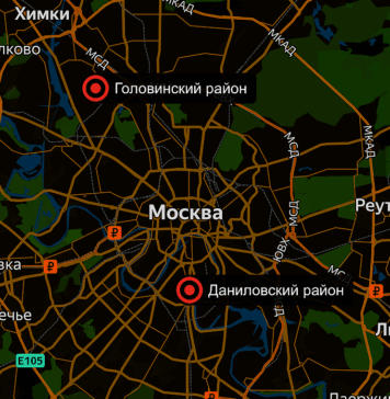 Карта реновации Головинского и Даниловского районов Москвы